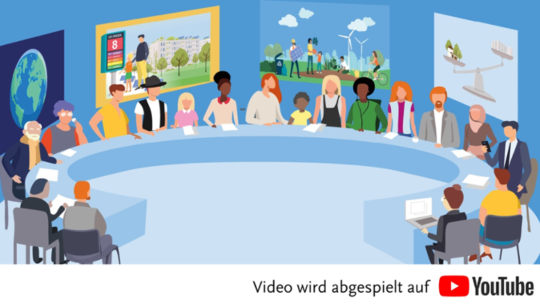 Video auf YouTube: Klimagerechtigkeit, zielgruppenspezifische Kommunikation und Handlungsoptionen im Bereich Klimawandel und Gesundheit. (© RKI) Video auf YouTube: Klimagerechtigkeit, zielgruppenspezifische Kommunikation und Handlungsoptionen im Bereich Klimawandel und Gesundheit.