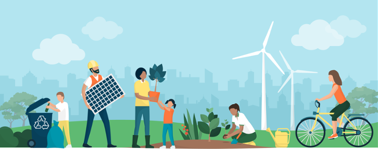 People and sustainable eco-friendly lifestyle. (© elenabsl - stock.adobe.com) People and sustainable eco-friendly lifestyle.